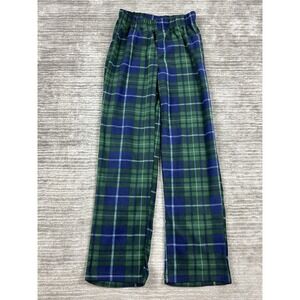 Mission Ridge Pajama Pants Mens Medium Blue Green Plaid Fleece Polyester